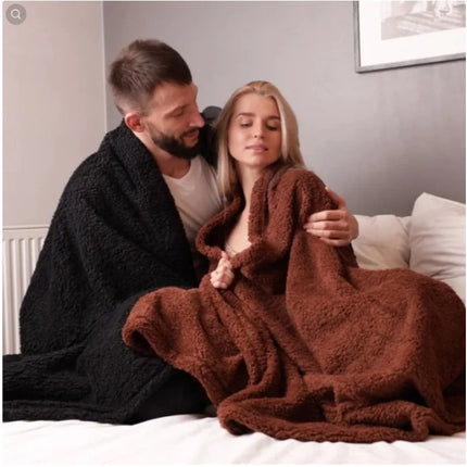 Blanket Winter Warm Cozy Shaggy Blanket-Thickened King Size