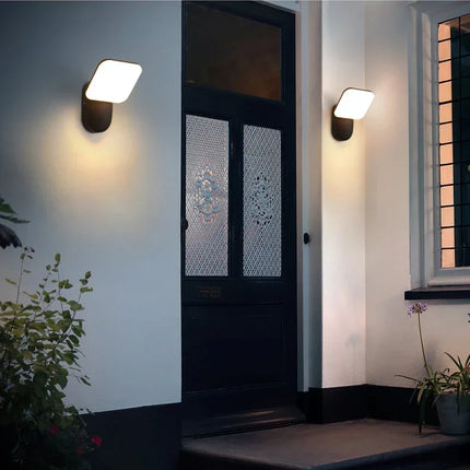 Wall Lamp Outdoor Garden Waterproof Illuminate Porch Light Home Courtyard Rotatable Lamps for Room Decor Sensor LED Lights
