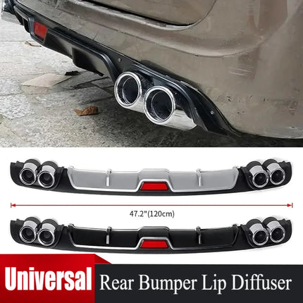 Universal 118cm/128cm Rear Diffuser Bumper Lip Spoiler Car Rear Spoiler Diffuser For VW Golf For BMW for Mercedes Benz