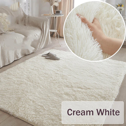 Gray Carpet for Living Room Plush Rug Bed Room Floor Fluffy Mats Anti-slip Home Decor Rugs Soft