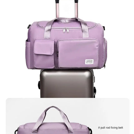 Carry On Travel Bag Large Capacity Weekender Overnight Duffle Bags with Shoe Compartment Sports Fitness Bags for Women