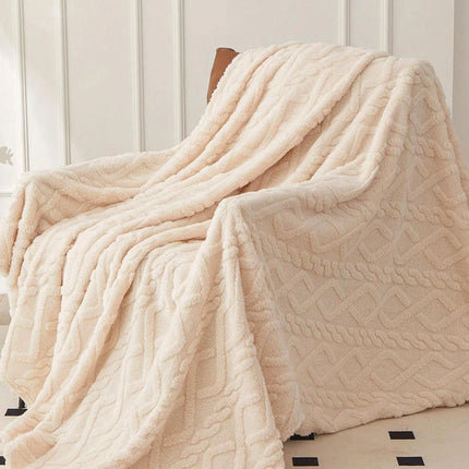 1pc Single-Layer Coral Fleece Blanket, Lightweight & Multi-Purpose Blanket