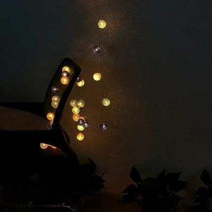 LED Cotton Balls String Lights Battery or USB Powered Fairy Garland Lighting Strings Christmas Holiday Wedding Party Decoration