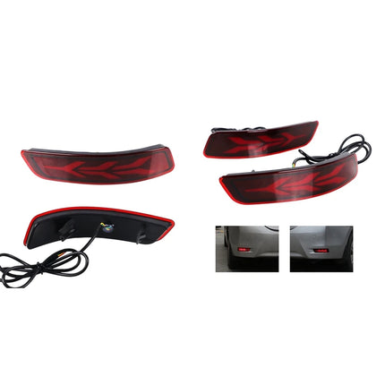 2Pcs LED Rear Bumper Reflector Lamp Driving Warning Light Brake Stop Light Turn Signal Light For Toyota Corolla Altis 2014-2018