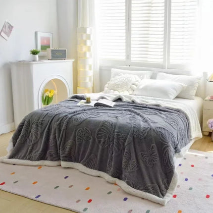 Nordic Style Tafurong Butterfly Pattern Napping Blanket Home Air Conditioning Sofa Blanket Bedding Blanket Versatile All Seasons