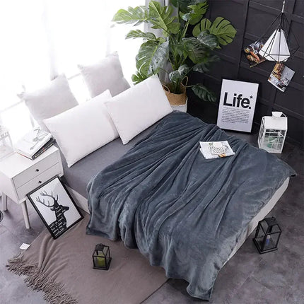 Soft Blanket for Fall Winter Spring All Season Thicken Warm Fuzzy Microplush Lightweight