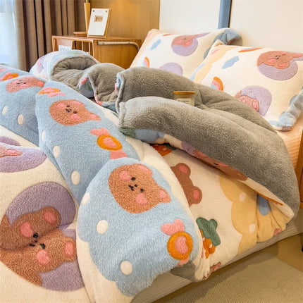 Lamb fleece blanket winter super warm quilt autumn spring bedding milk fleece comforter 5kg thickened dormitory single double