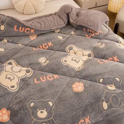 Winter Bedding Thick Quilt Blanket Thickened Warm Flannel Fleece