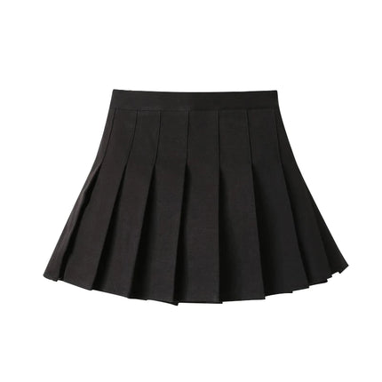 Girls High Waist Solid Pleated Mini Skirt for 4-12Y Girl Summer Korean Preppy Style Fashion Dance Skirts Student A-line Skirts