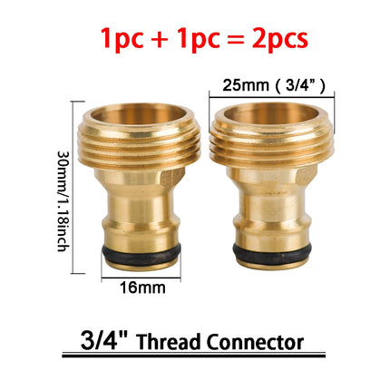 1Sets Garden Hose Quick Connect Water Hose Fitting, 3/4 Inch 1/2 Inch Brass BSP Female