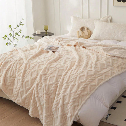 1pc Single-Layer Coral Fleece Blanket, Lightweight & Multi-Purpose Blanket