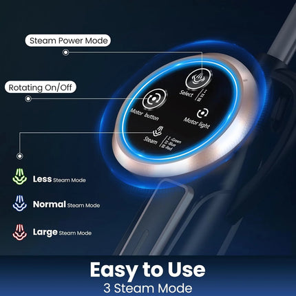 Steam Mop Cleaner with Rotating Mop Pad 10 in 1 Lightweight Spin Mop 1300W Powerful Floor Steamer