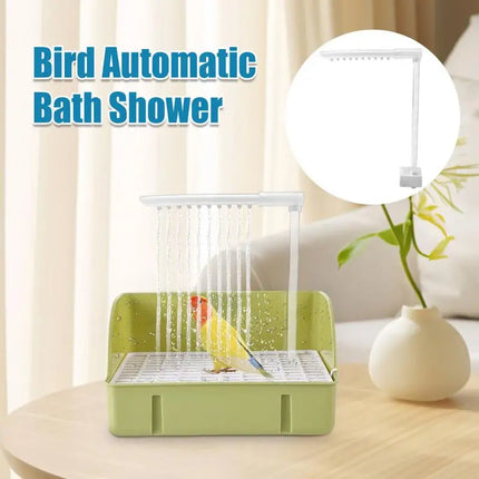 Parrot Shower Cage Bird Bath Fountain with Shower Head Convenient Automatic Pet Pool Toy for Budgies Lovebirds Parakeet Bathing