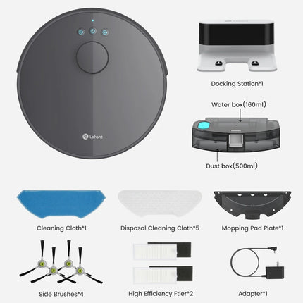 LEFANT M1 Robot Vacuum Cleaner with Mop,Lidar navigation (LDS), 4000Pa, 4000 mAh Battery, App/Alexa Control,Ideal for Hard Floor