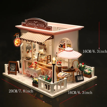 Miniature Dollhouse Kit 3D Puzzle Furniture Assembly Model Doll House education,