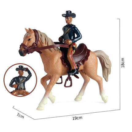 Farm Stable House Model Action Figures Emulational Horseman Horse Animals e Cute Educational Kids Toy Gift