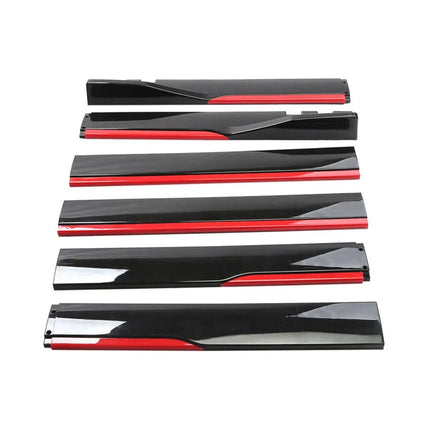 2M/2.2M Car Universal Side Skirts Extension Rocker Panels Lip Splitters 6PCS Side Spoiler For Civic Benz BMW ABS Car Accessories