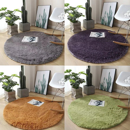 Plush round carpet living Room Decoration Children's Bedroom fluffy white carpet