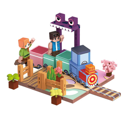 World Magnetic Building Blocks Animal Scene, a STEM toy for kids to learn and build,