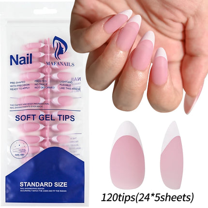 100Pcs Light Pink Press on Nails Short Medium Square