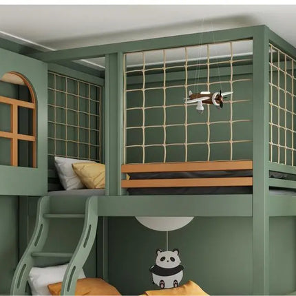 Bunk Beds Kids Bedroom Furniture Modern Toddler Storage Wooden Children's Bunk Bed with Slide