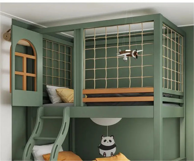 Bunk Beds Kids Bedroom Furniture Modern Toddler Storage Wooden Children's Bunk Bed with Slide