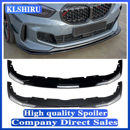Front Bumper Spoiler Lip For BMW 1 Series F40 M Sport 2020-2023 118i 120i Glossy Black Car Lower Body Kit Splitter Blade Protect