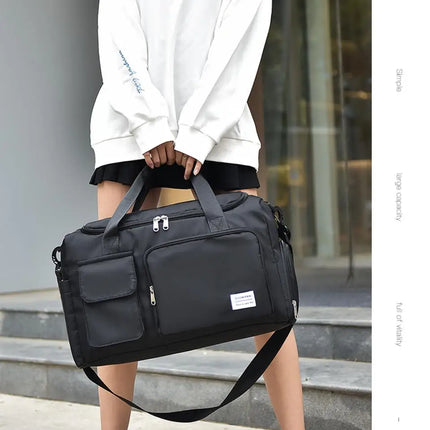 Carry On Travel Bag Large Capacity Weekender Overnight Duffle Bags with Shoe Compartment Sports Fitness Bags for Women