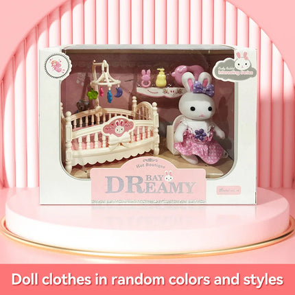 Little Rabbit Dresser Lovely Scene Play Toys Simulation Modelling Children