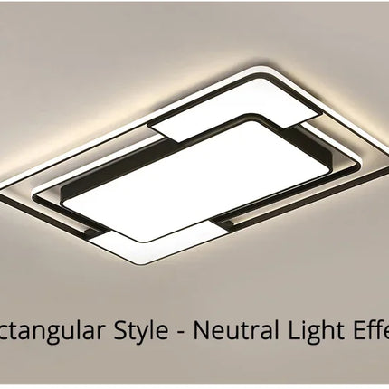 Modern LED Ceiling Lamp for Living Room Lustre Dining Bedroom Study Ceiling Light Nordic Square Ceiling Chandelier Light Fixture