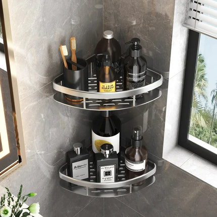 Bathroom Shelf Kitchen Storage Organizer Aluminum Alloy Shampoo Rack Shower
