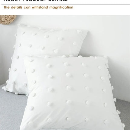 High Quality Crafts with Furball Double Bed Duvet Cover Set 220x240 Tufted King Size Pillow Case