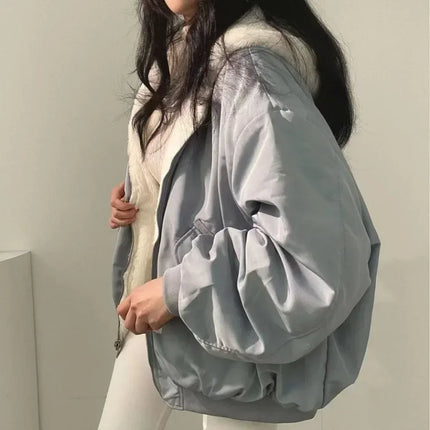 New Jackets for Women Thick Warm Parkas Oversized Double Sided Hooded Coat Korean Fashion Casual Loose Zip Up Jackets Coat Women