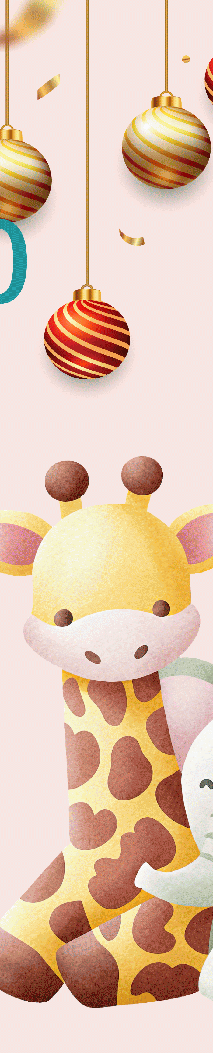 Toy-themed promotional banner with Christmas tree, toys, and Santa Claus, featuring the Gardiwall Toys Shop brand.