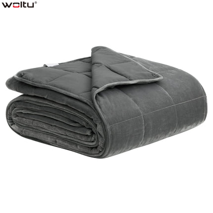 Blanket Weighted Therapy Blanket for Adults Cashmere Feeling Soft Quilt Anti-Stress Aid Pressure