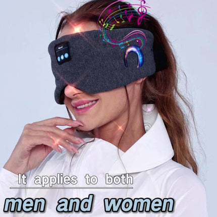1pc Wireless Sleep Mask with Wireless 5.2, Built-in Headphones, USB-C Charging,