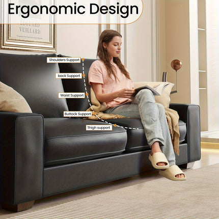 Sofa Elegance And Comfort - Modern Loveseat Sofa - Sleek And Smooth Surface with Wide Arm,