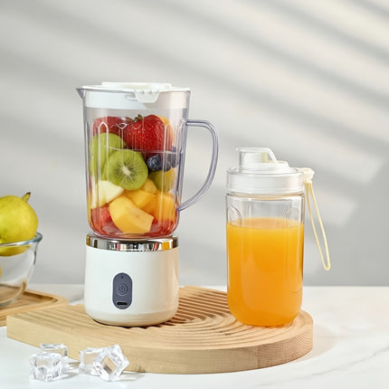Rechargeable Juicer Dual Cups, Multifunctional, Wireless, Portable Blender, Ideal for Home
