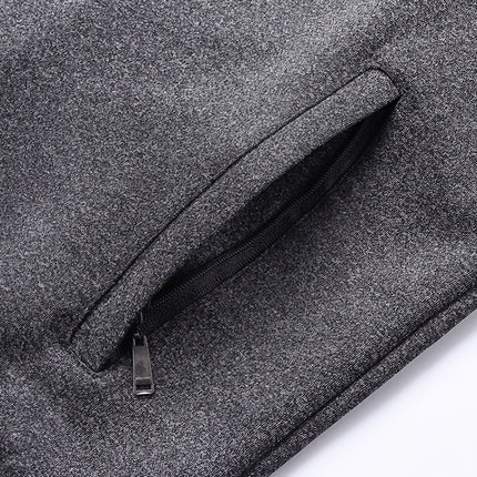 Sports Suit Men's Spring Casual Sports Wear Long Sleeve Open Chest Stand Collar Middle Aged Dad Autumn Coat