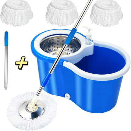 Mop And Bucket And Wringer Set, Bathroom Mop Bucket, 360° Spin Mop