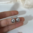 Gray Pearl Earrings