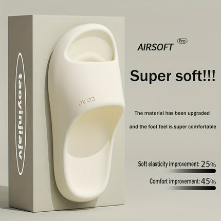 4 pcs set New EVA Solid Color Sandals, Men's Four-season Simple Home Soft Thick Anti-slip Bathroom Sandals