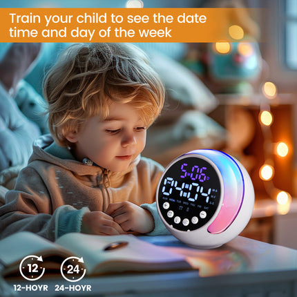 Multifunctional Children's Alarm Clock Night Light RGB With Wake-up Light