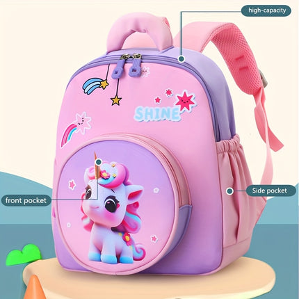 Girls' Cute Unicorn Backpack Suitable for Preschool, Kindergarten