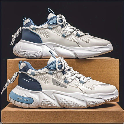 New Style Versatile Men'S Sports Casual Shoes in Black And Rice, White And Blue, Gray.