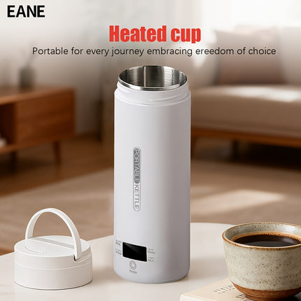 Electric Kettle  Compact Stainless Steel Travel Water Bottle with 4 Temperature Settings, Quick Noodle Cooking Feature,