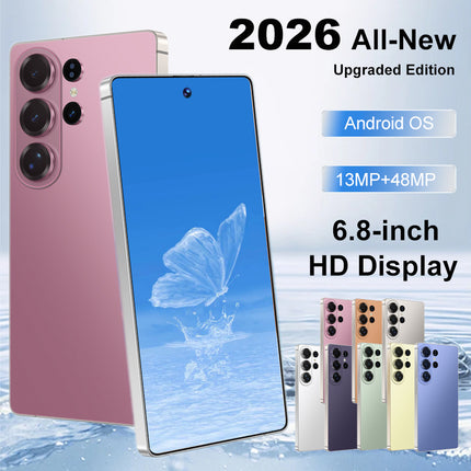 Newly Upgraded 2026 Unlocked Smartphone With Large 6.8 Inch HD Screen 8GB RAM Plus 256GB Storage