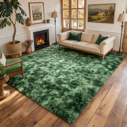 8x10 Plush Shag Rug Fire-Resistant Thick Pile Carpet Suitable for Bedroom & Living Room,