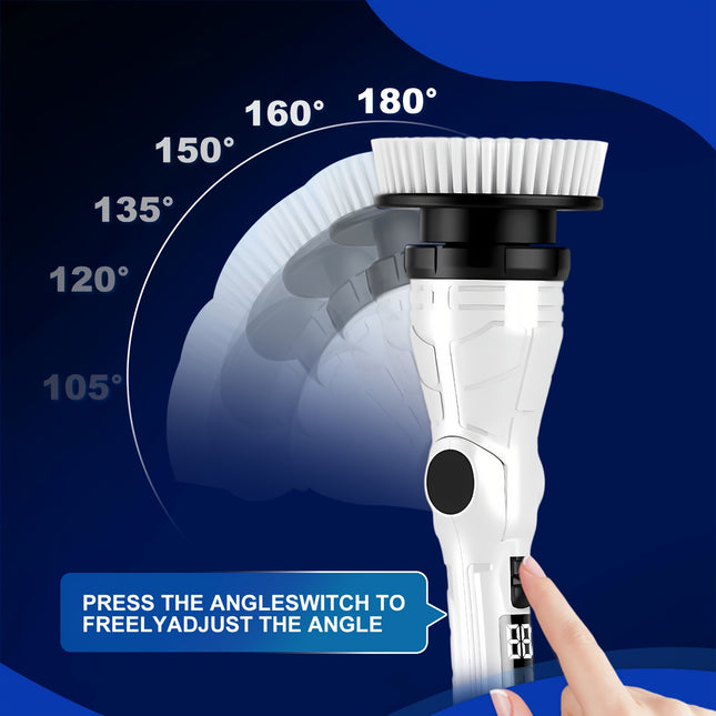 LADAMI Electric Cleaning Brush & Grout Remover with 8 Attachments, 120-Min Runtime