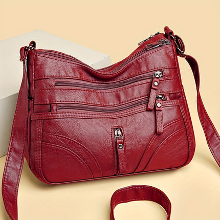 Crossbody Bag (Flower Pattern Random, Shoulder Strap Direction Random, Zipper